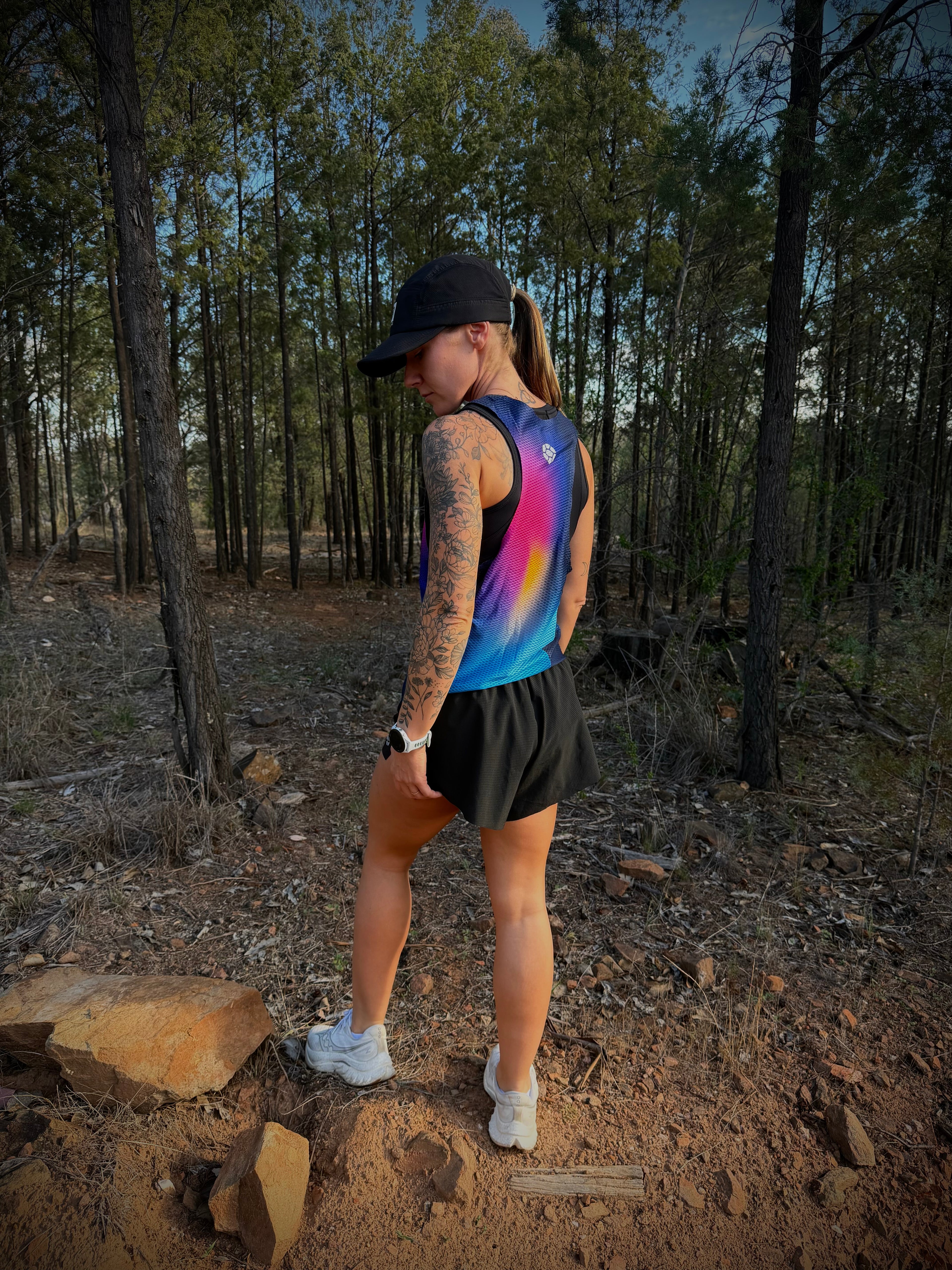 Carapace StratusFlow Woman's Running Singlet - Nebula